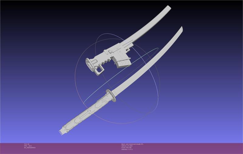 Metal Gear Rising Jetstream Sam Muramasa Sword And Sheath Assembly