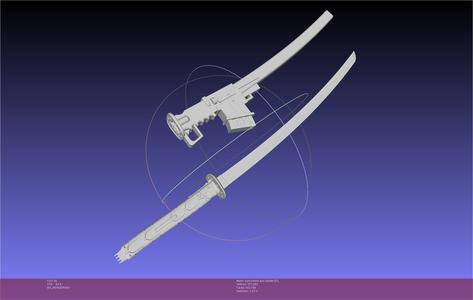 Metal Gear Rising Jetstream Sam Muramasa Sword And Sheath Assembly