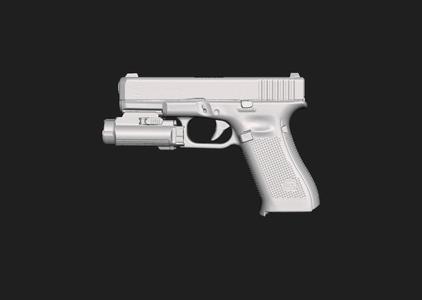 Glock 19 X Trustfire GM35 Real Size Scan 3D Gun Mold