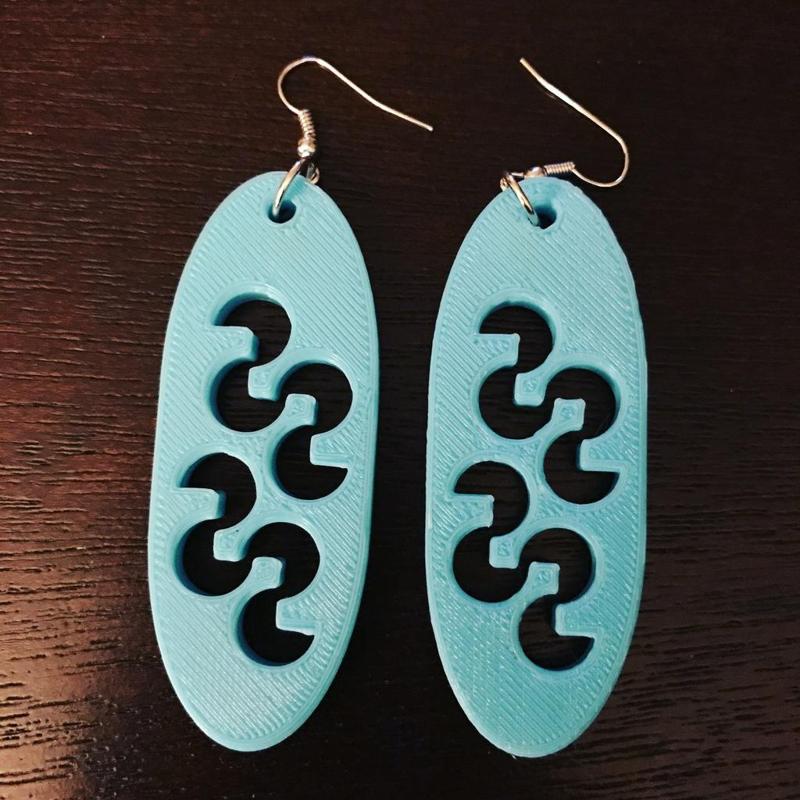 S Patterned Earrings