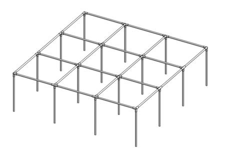 9 Square Game connectors for 1" and 1.5" PVC
