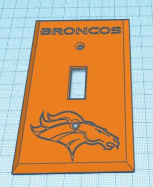 Denver Broncos light switch cover