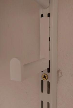 Wall shelf rail hook