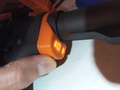 Airsoft M4 AEG stock spacer with volt meter