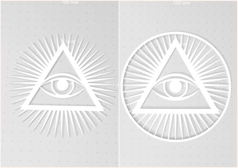 All Seeing Eye in Circle, Providence Eye Starburst