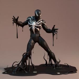 SPIDERMAN Black Suite Edition – 3D Model (Fan Art)