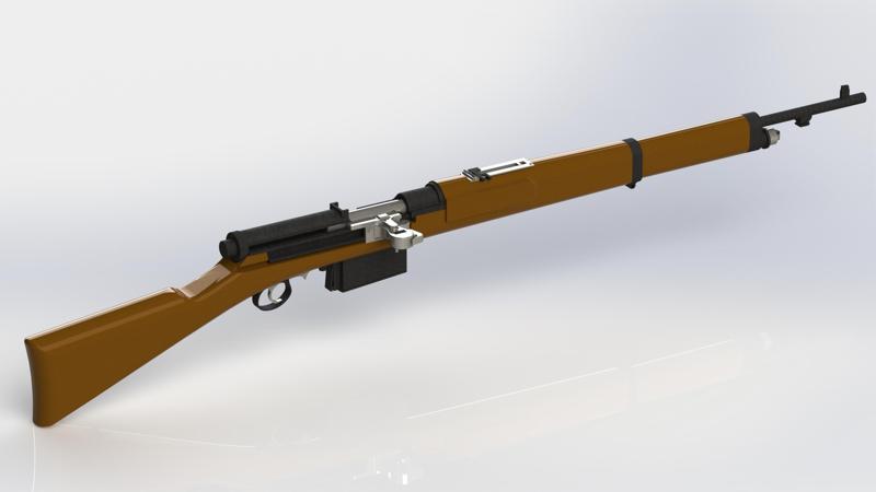 M1908 Mondragon Semiauto Rifle STL files
