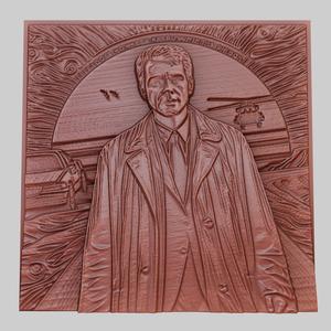 Arrival 3d printer relief medallion obj stl