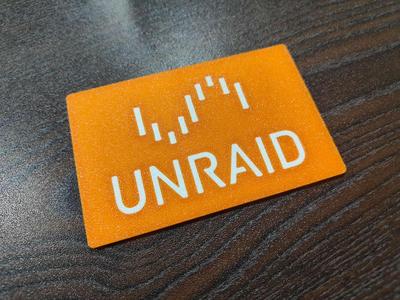 Unraid logo plate mutil-color printer edition