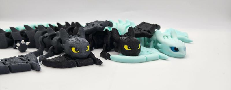 Flexi Toothless & Light Fury