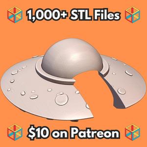 Futuristic UFO Shaped Reptile Hide for Terrariums MineeForm FDM 3D Print STL File