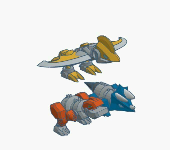 3X2 articulated Robot-Saurus trio