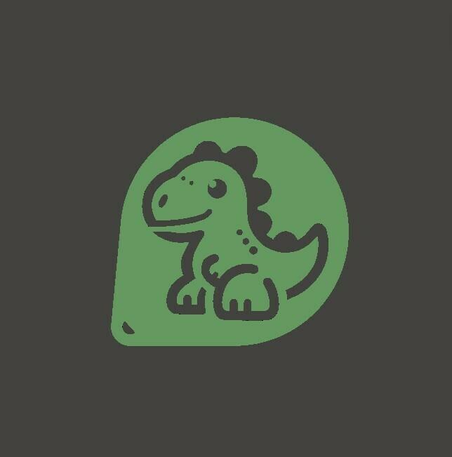 Free Cute Dinosaur Stencil 1