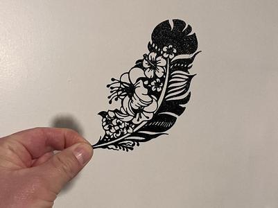 Wall Art - Leaf with flowers