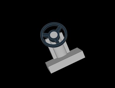 Lego Compatible (3829.dat) Car Steering Stand and Wheel