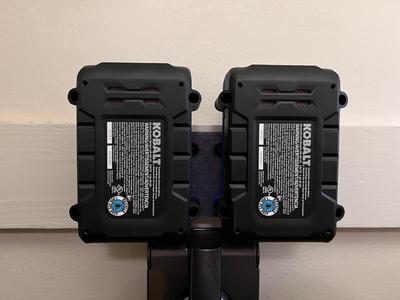 Dual Kobalt 24V battery wall mount