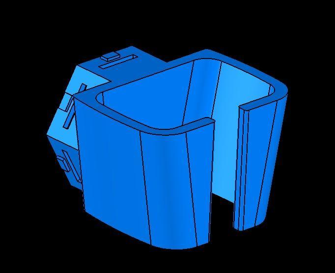 Scissor holder front load with full size hex attachment for the HSW.