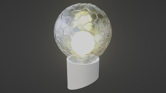 Simple tilted light casing with voronoi shader
