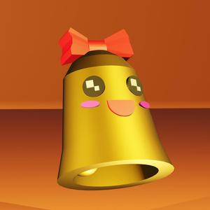 Cute Christmas bell 3D - Cute / Kawaii Christmas bell / Christmas Decoration