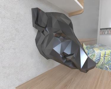 Wild Boar Head Lowpoly