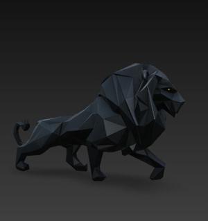 Low poly Lion Deco