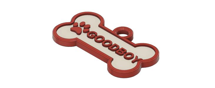 Customizable Good Boy Dog Tag