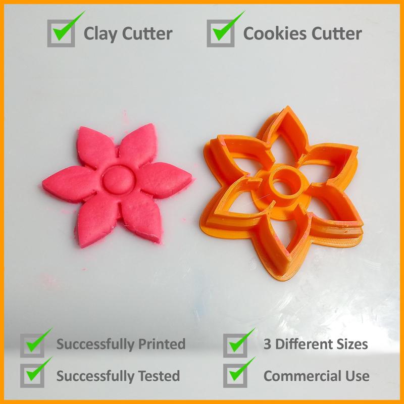 Clay Cutter Cookies Cutter Flower Shape #04