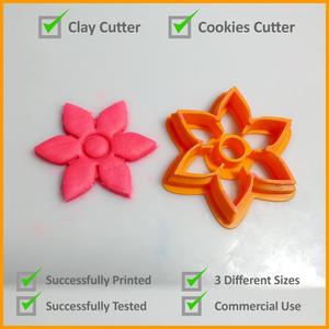 Clay Cutter Cookies Cutter Flower Shape #04