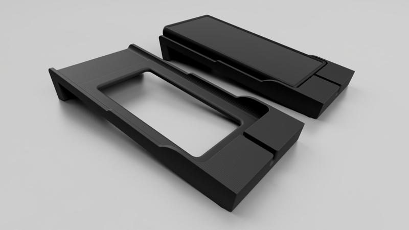 Phone Cradle for truck console compartment.