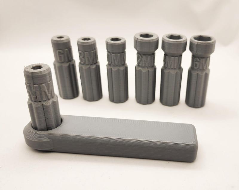 Metric Socket Set w/Wrench 6, 7, 8, 10, 12, 14, 16mm.