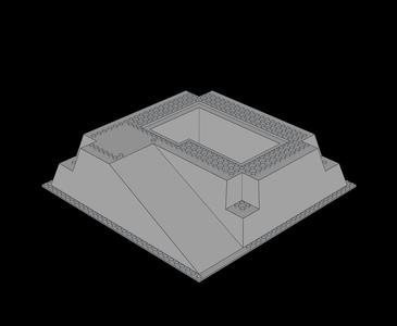 Lego Compatible (2552.dat) Baseplate 32 x 32 Raised with Ramp and Pit