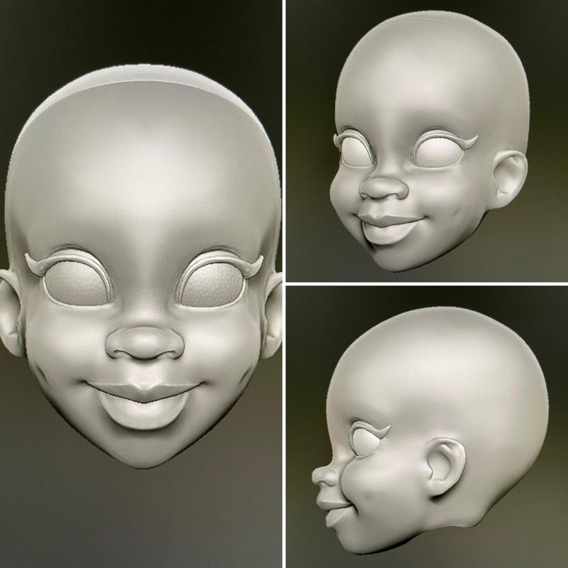 Tiana doll head
