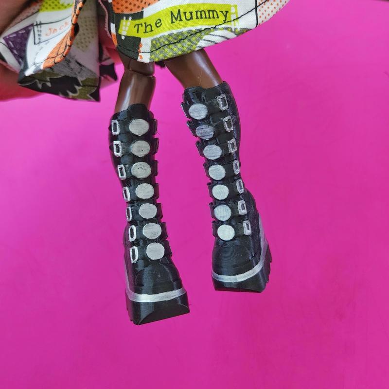 G3 Monster High & Rainbow High Strappy Tall Platform Boots