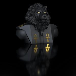 Mahes-God -Lion-Bust- STL-print-Model- High-Polygon