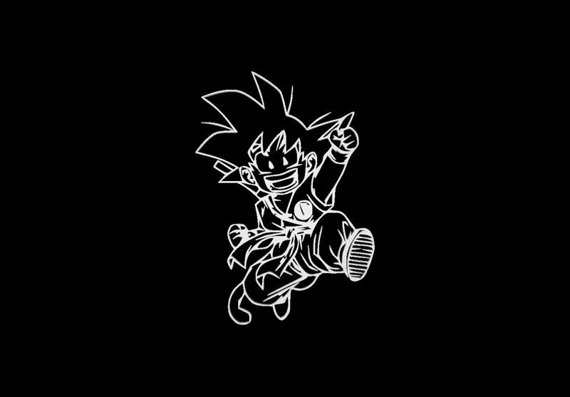 kid Goku dragon ball wall art
