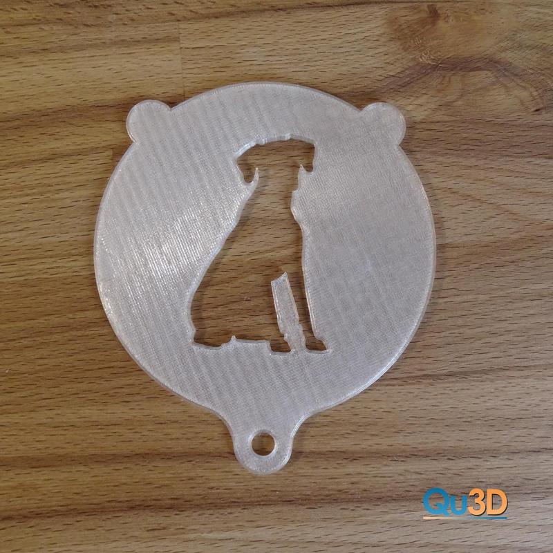 Stencil for latte or cappuccino, motif: Rhodesian Ridgeback- sitting