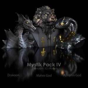 Mystik- 3-pack IV-Draagon-Bust -Mahes and Apophis- as Bust-STL 3D Print