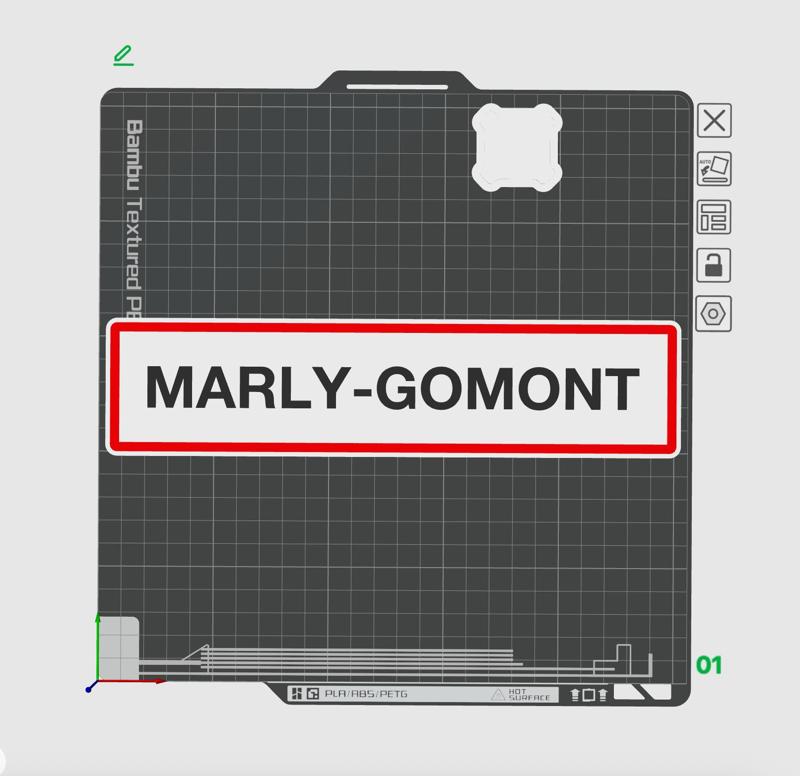 Marly-Gomont town sign