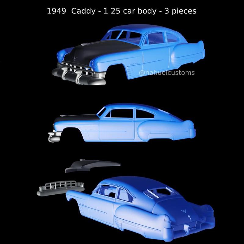 1949  Caddy - 1 25 car body - 3 pieces