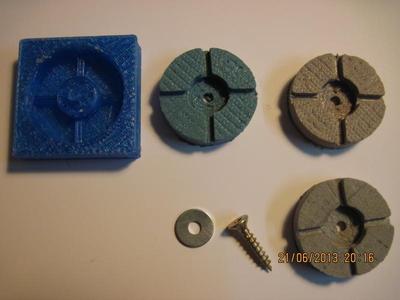 Printable parametric mold for oogoo feet for reprap printer