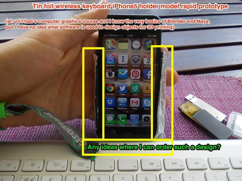 wireless keyboard iPhone5 holder