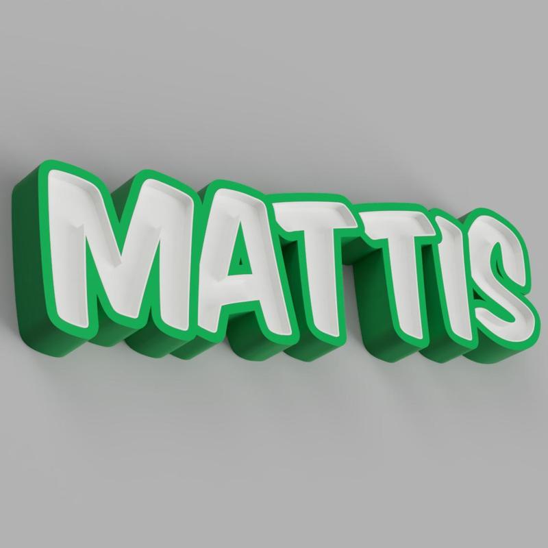 NAMELED MATTIS - LED LAMP WITH NAME