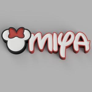 NAMELED MIYA WITH MINNIE IN DISNEY FONT - LED LAMP WITH NAME