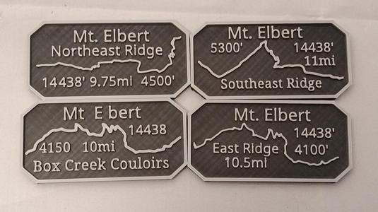 Mavericks Trail badge Mt. Elbert hiking route 4 pack