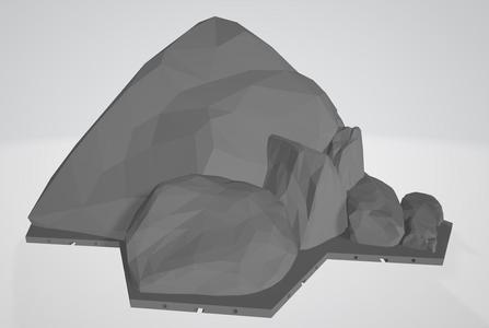 The Hill - 4 Hex Terrain Feature for 1\16th 1\18th or 1\24 Scale
