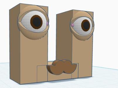 Eyes and mustache for robotic vaccum