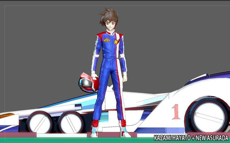 KAZAMI HAYATO ASURADA CYBER FORMULA STATUE DIORAMA RACE ANIME CHARACTER RACE CAR