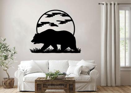 Bear Metal Wall Art Laser Cut Files