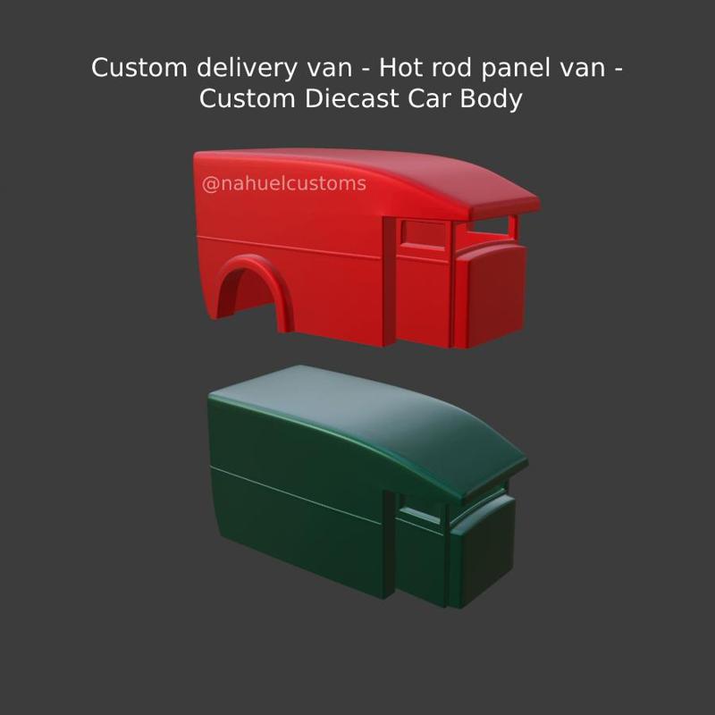 Custom delivery van - Hot rod panel van - Custom Diecast Car Body