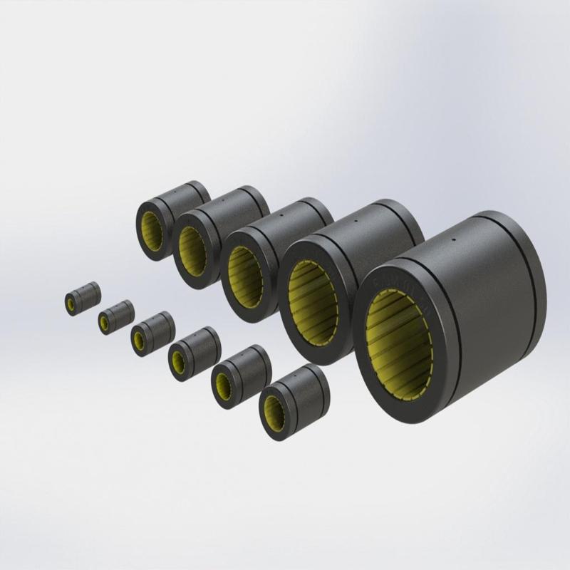 Cuscinetti lineari Drylin serie RJZM-01- misure 5-6-8 e serie RJUM-01- misure 10-12-16-20-25-30-40-50